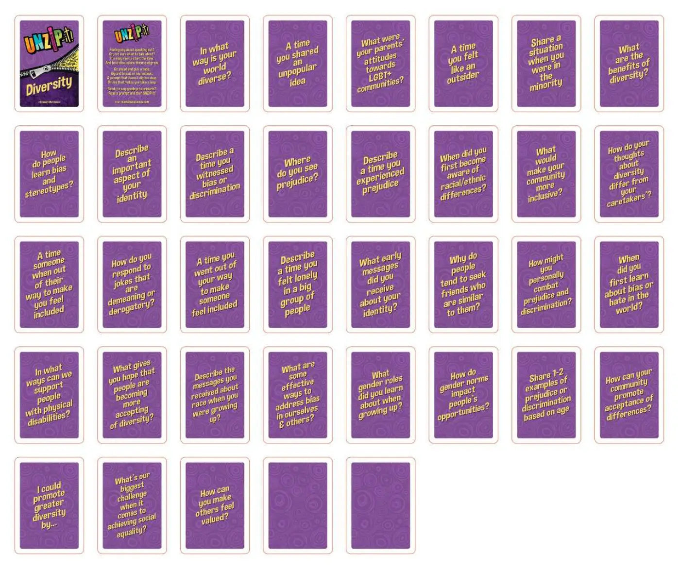 Diversity Conversation Card Deck Prompts