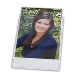 3.5x5 plastic DocU-Sleeve with photo sliding in