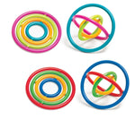 Gyrobi; assorted colors lying flat and opened up