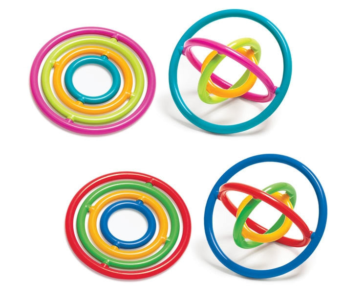 Gyrobi; assorted colors lying flat and opened up