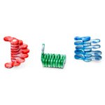 Helix Fidget Toy; green, red, and blue