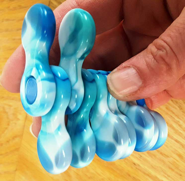 Helix Fidget Toy; in hand