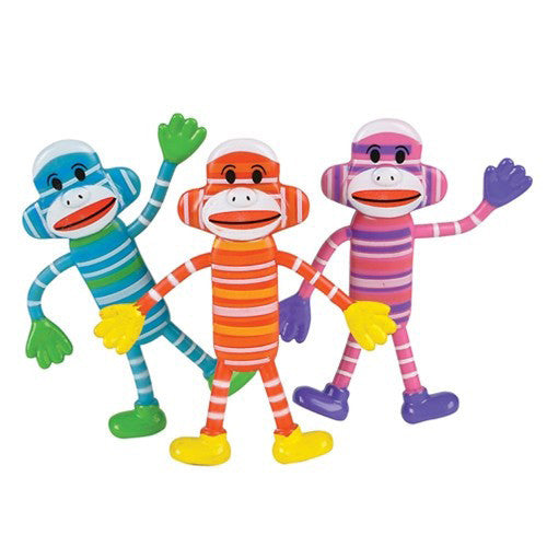 Colorful Bendable Sock Monkey