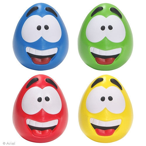 Happy Face Squishy Ball; 4 assorted colors