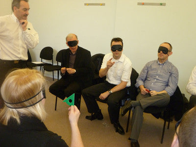 Colourblind Communication & Team-building Kit; in use