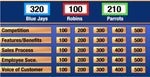 GameShow Pro Starter Edition - Categories game board