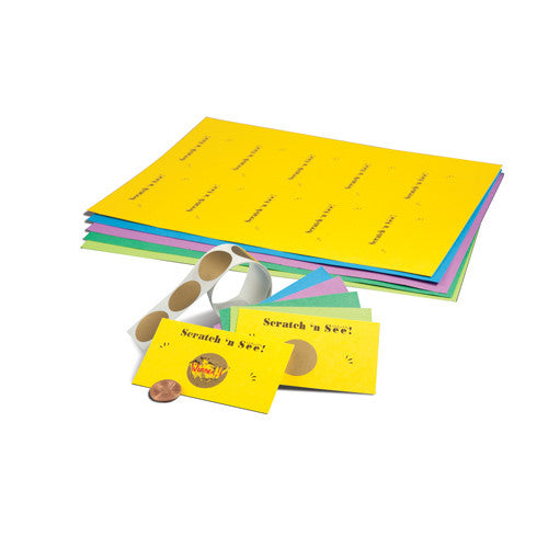 Scratch 'n See -- Cards & Stickers (100 sets)