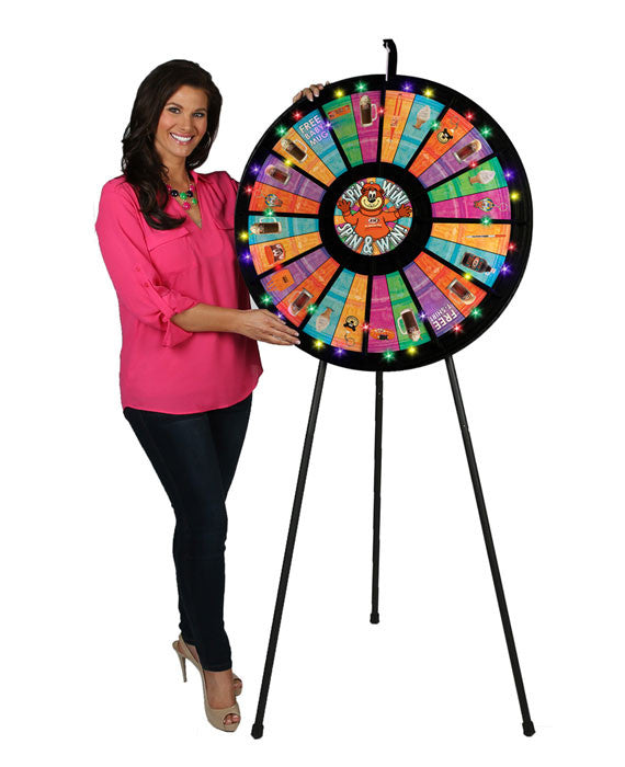 LIGHT-UP Prize Wheel with 12- to 24-Slots; in use