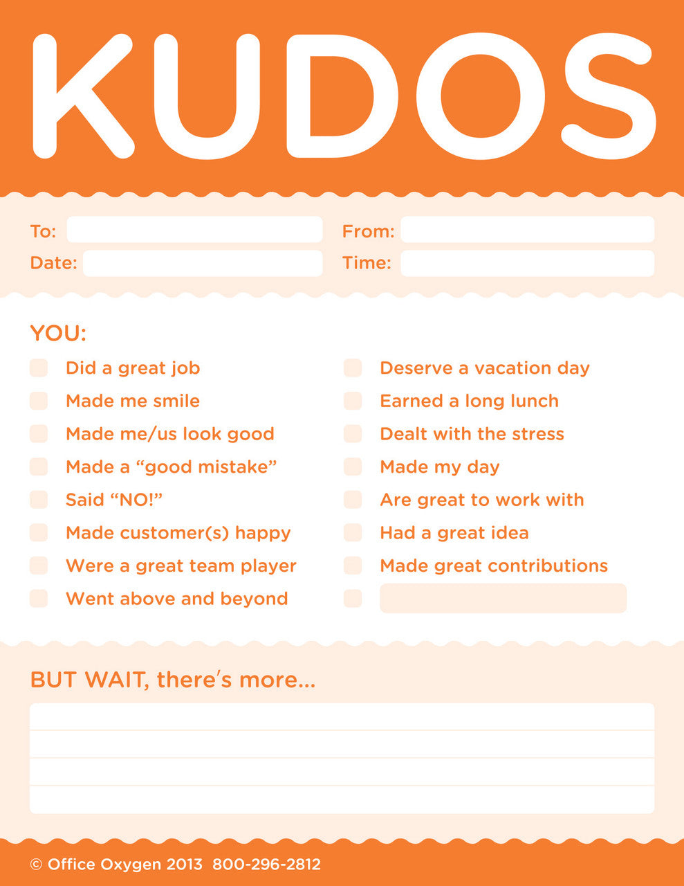 Kudos for Work Note Pad Set; close-up