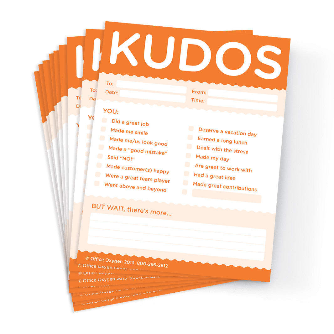 Kudos for Work Note Pad Set; 10 pads