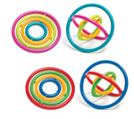 Gyrobi; assorted colors lying flat and opened up