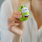 Happy Face Squishy Ball; in hand