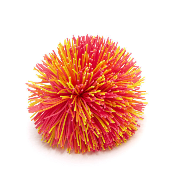 Koosh Ball; pink/red and yellow
