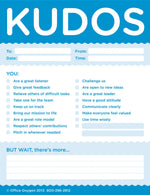 Kudos for Colleagues Note Pad Set; close-up