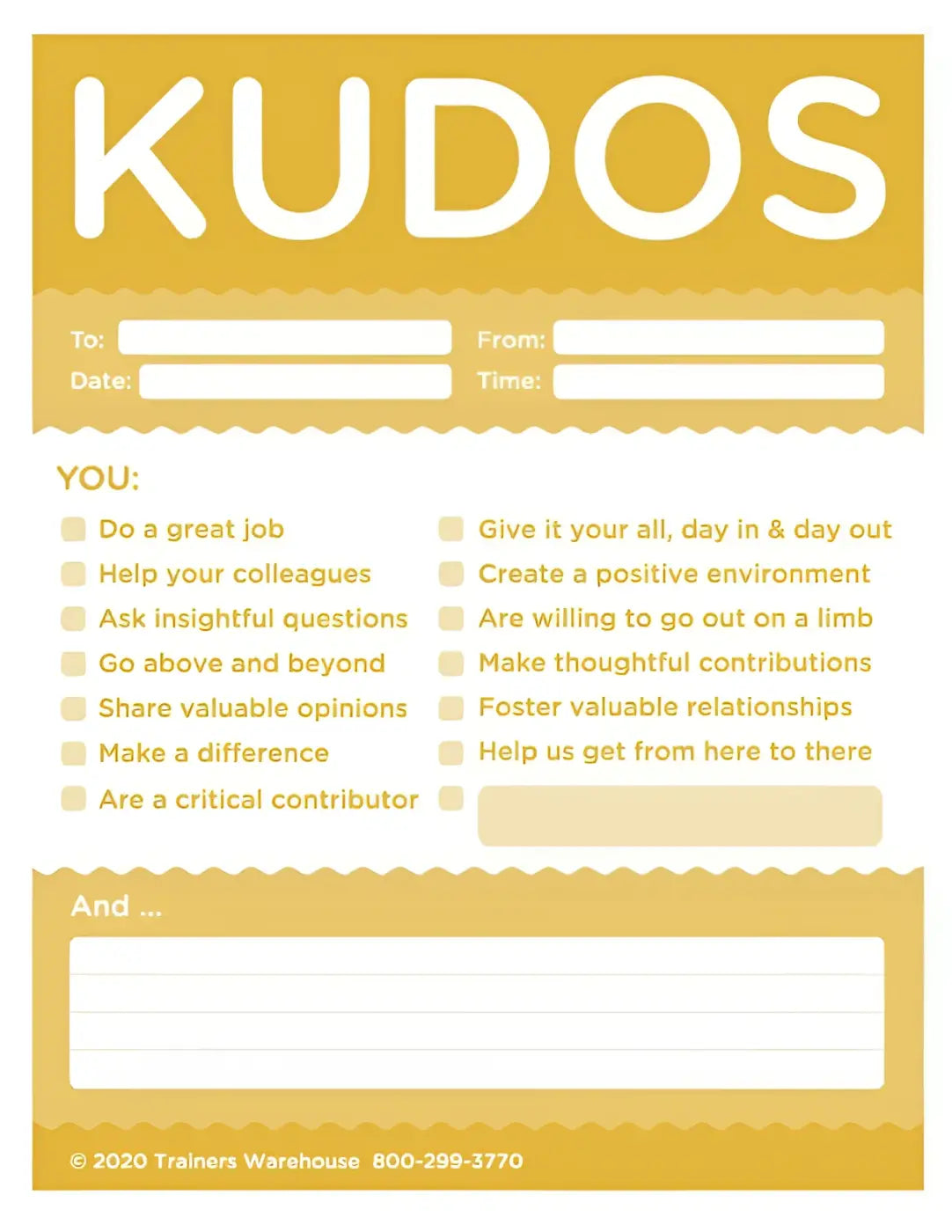 Kudos Notes for Teams Closeup