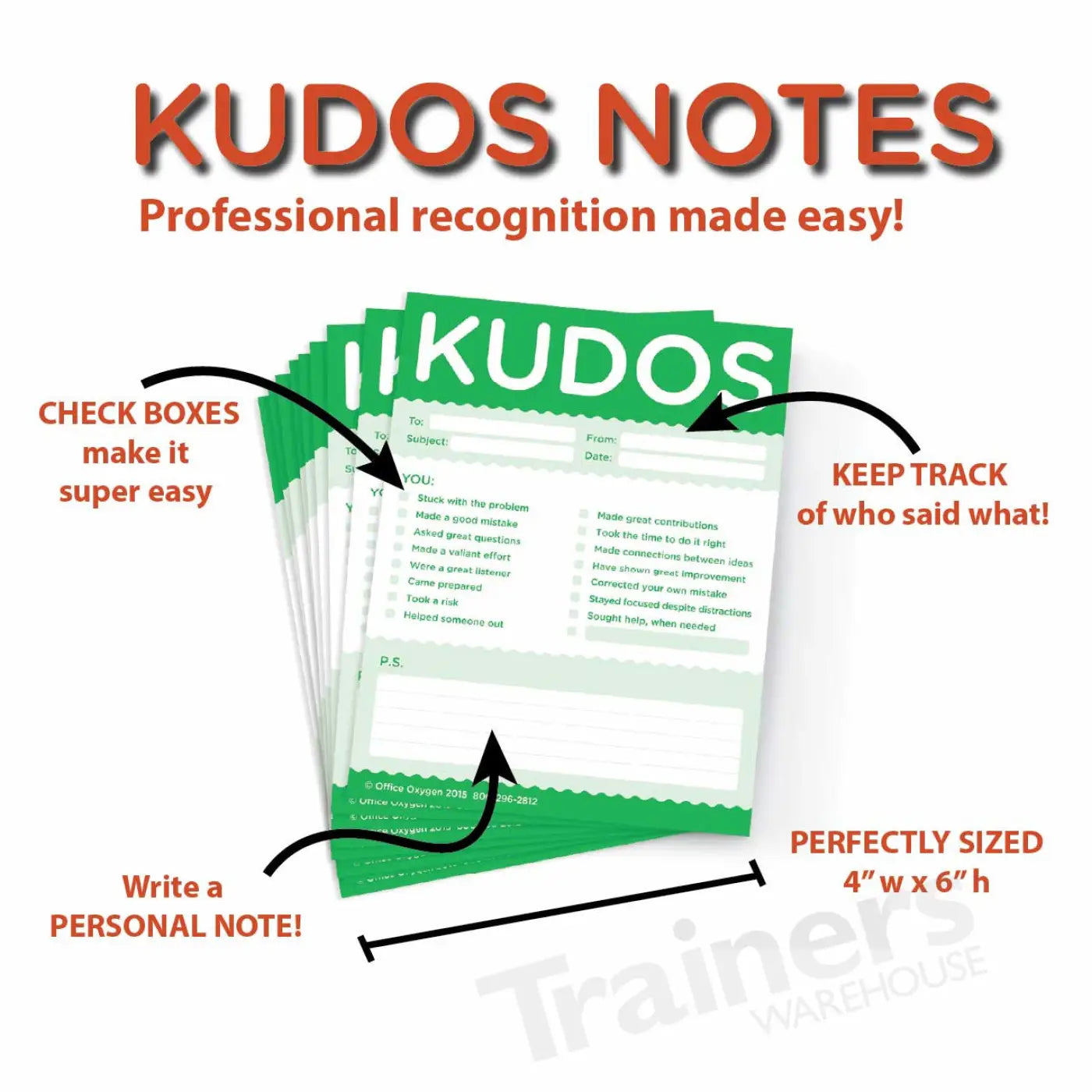 Kudos Notes - Assorted Set - Recognition - Trainers Warehouse