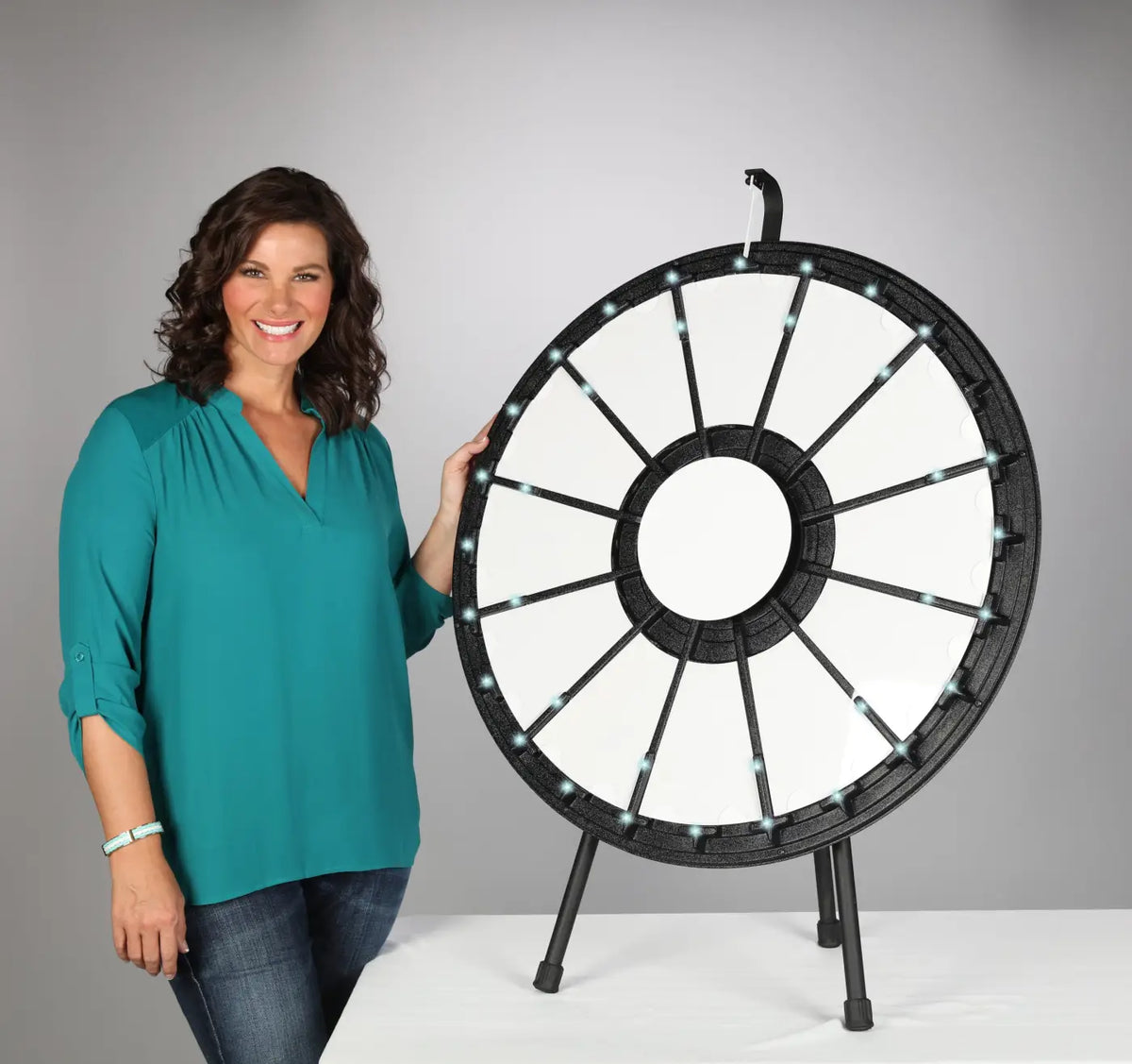 LIGHT-UP 12- to 24-Slot Tabletop Prize Wheel - blank