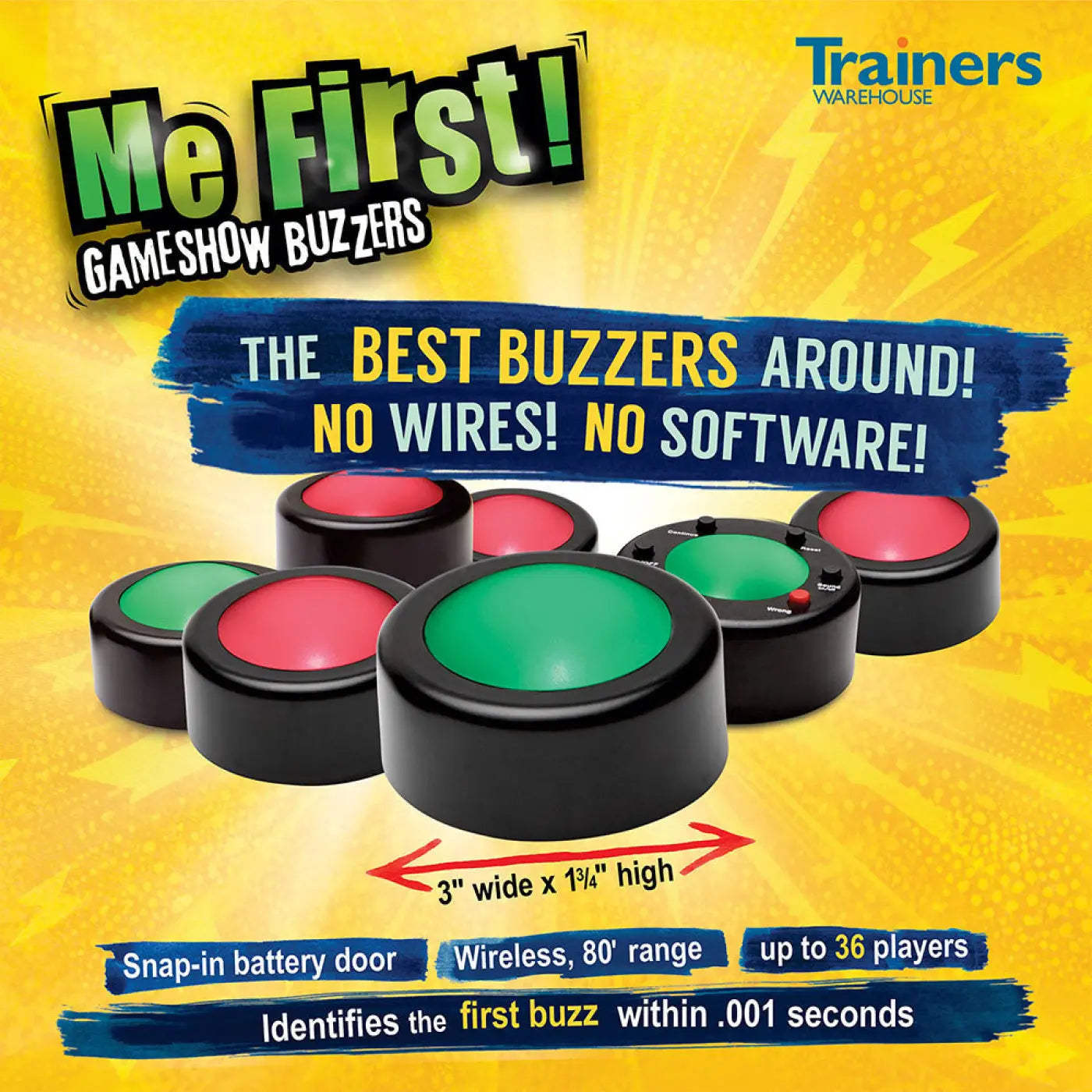 Me First Game Show Buzzers - Version 4 - Game Buzzers - Trainers Warehouse