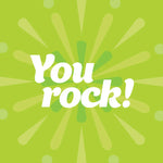 Mini Kudos Sticky Notes; You Rock