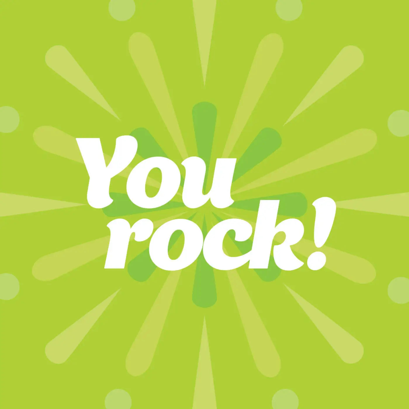 Mini Kudos Sticky Notes; You Rock