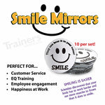 Mini Round Smile Mirrors (10/set) - Debrief-Facilitation - Trainers Warehouse