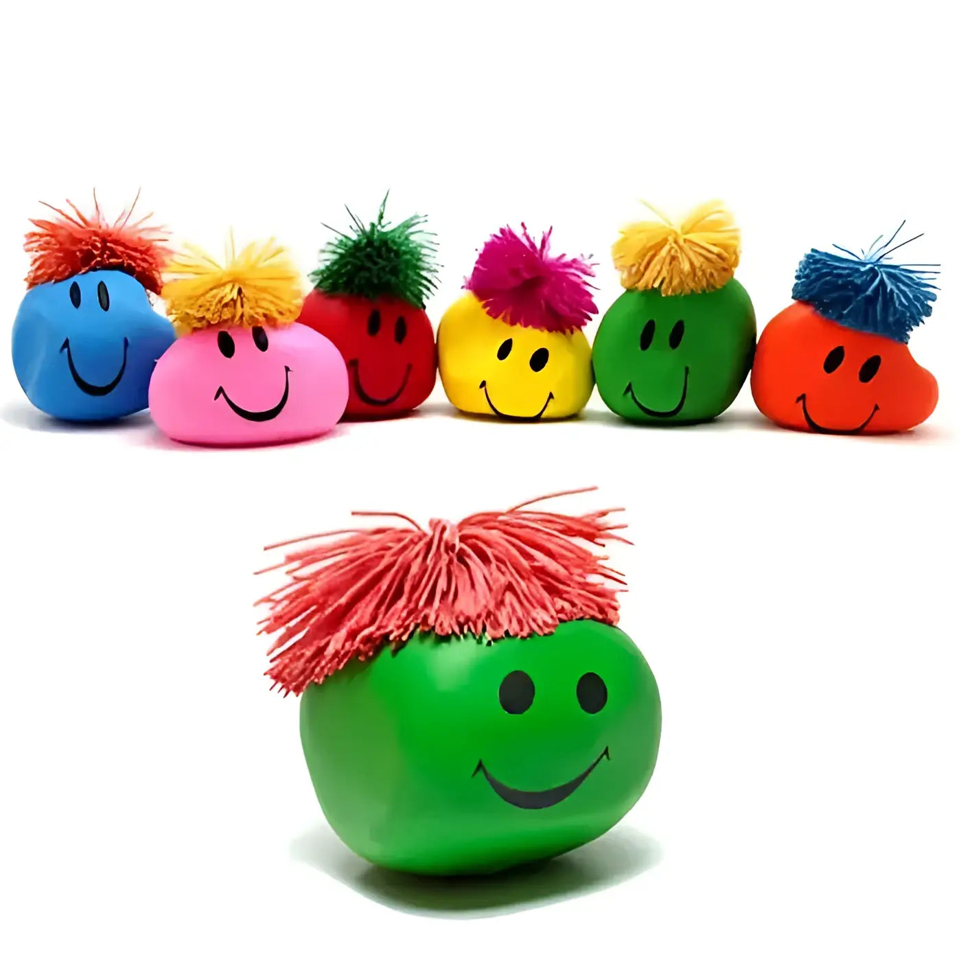 Moody Face Fiddles; line-up of assorted colors, plus one in front of the pack