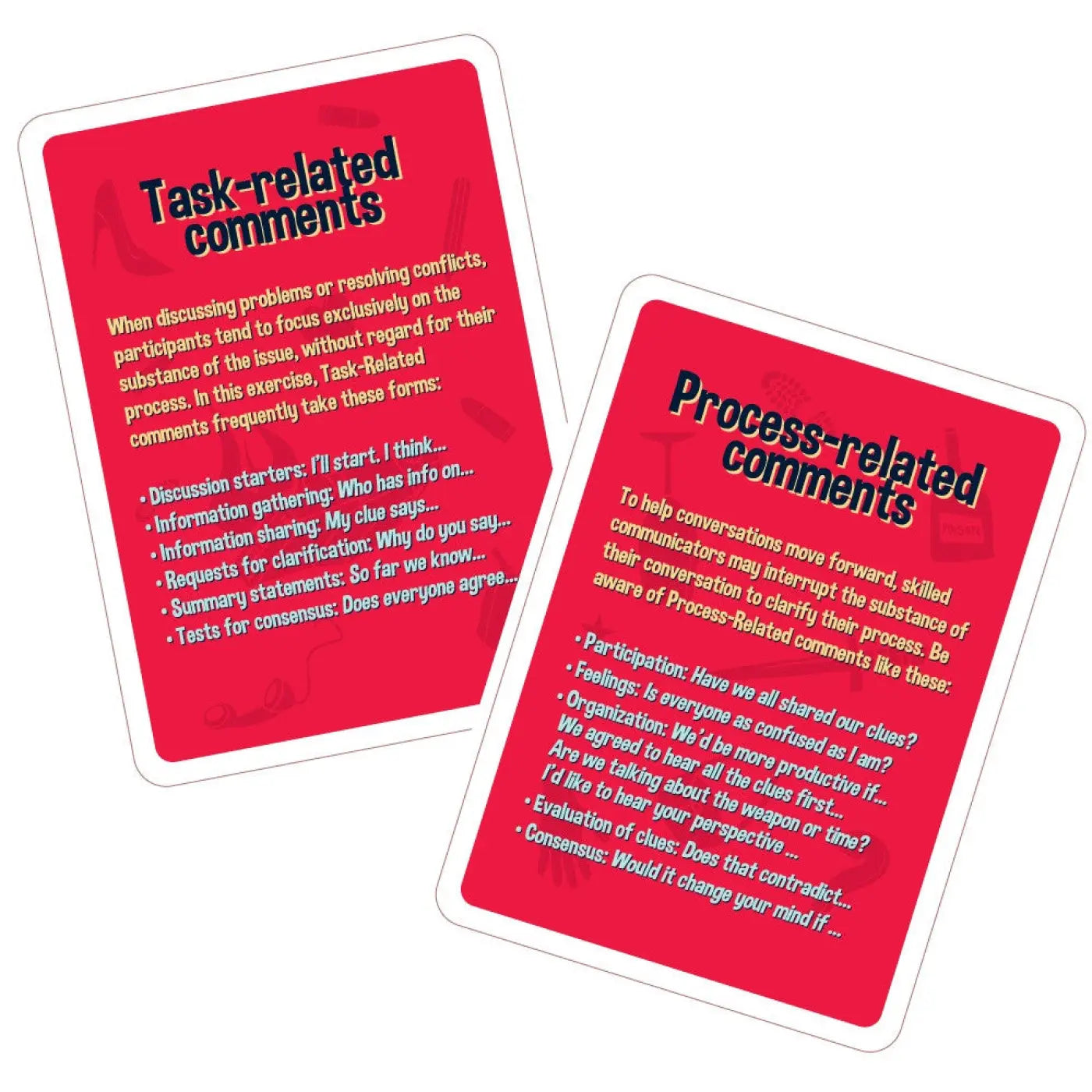 Murder Mystery Deck v3; task and process comments