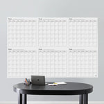 Premium Calendar XL - 6 Month Calendar / 4’ x 6’ / White - Think Board - Trainers Warehouse