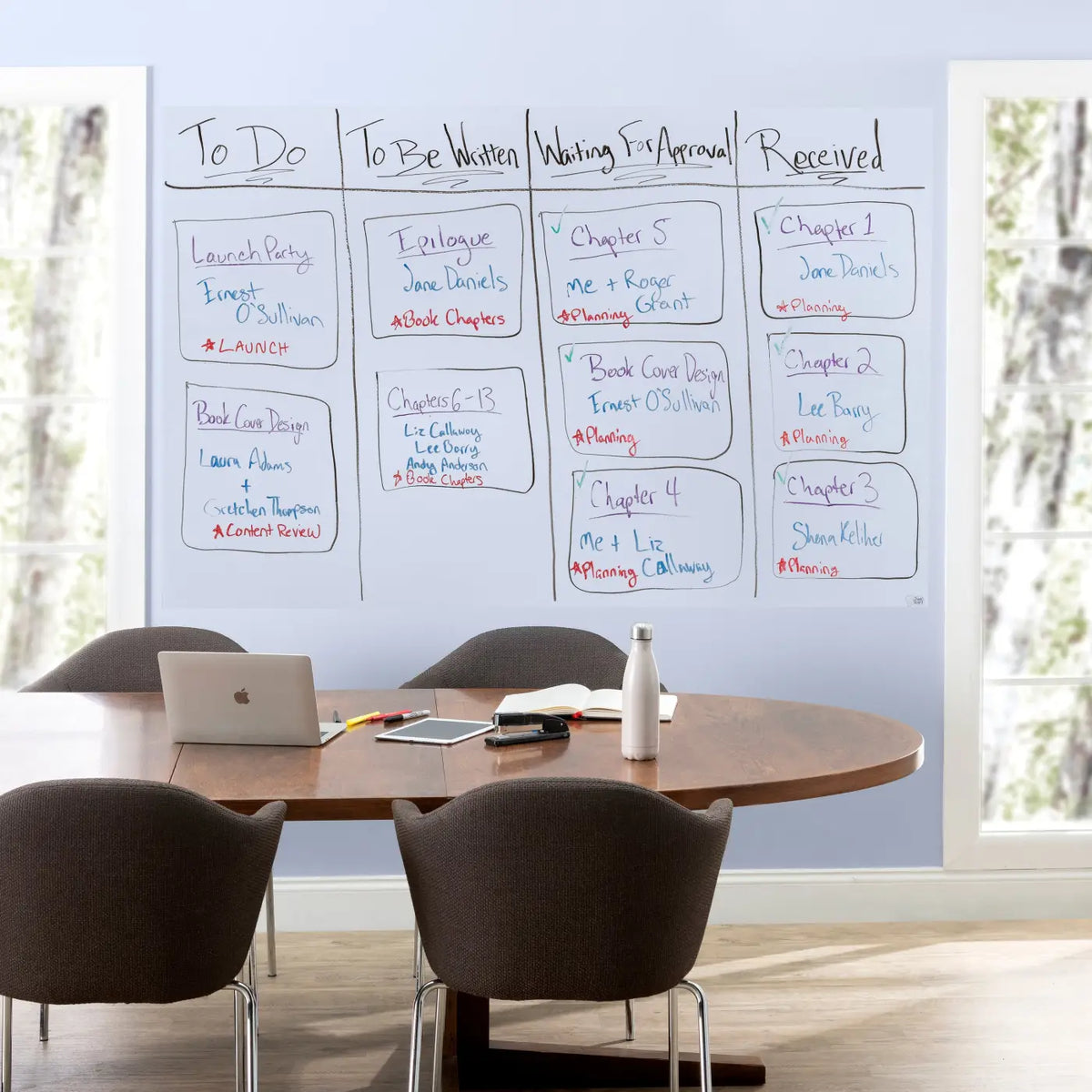 Premium Think Board XL - 4’ x 6’ / Premium Clear - Dry Erase Boards - Trainers Warehouse