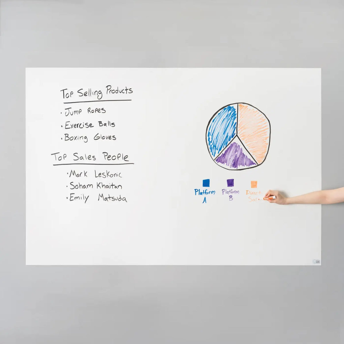 Premium Think Board XL - 4’ x 6’ / Premium White - Dry Erase Boards - Trainers Warehouse