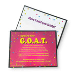 Raving Rhymes - You're the G.O.A.T. - front and back