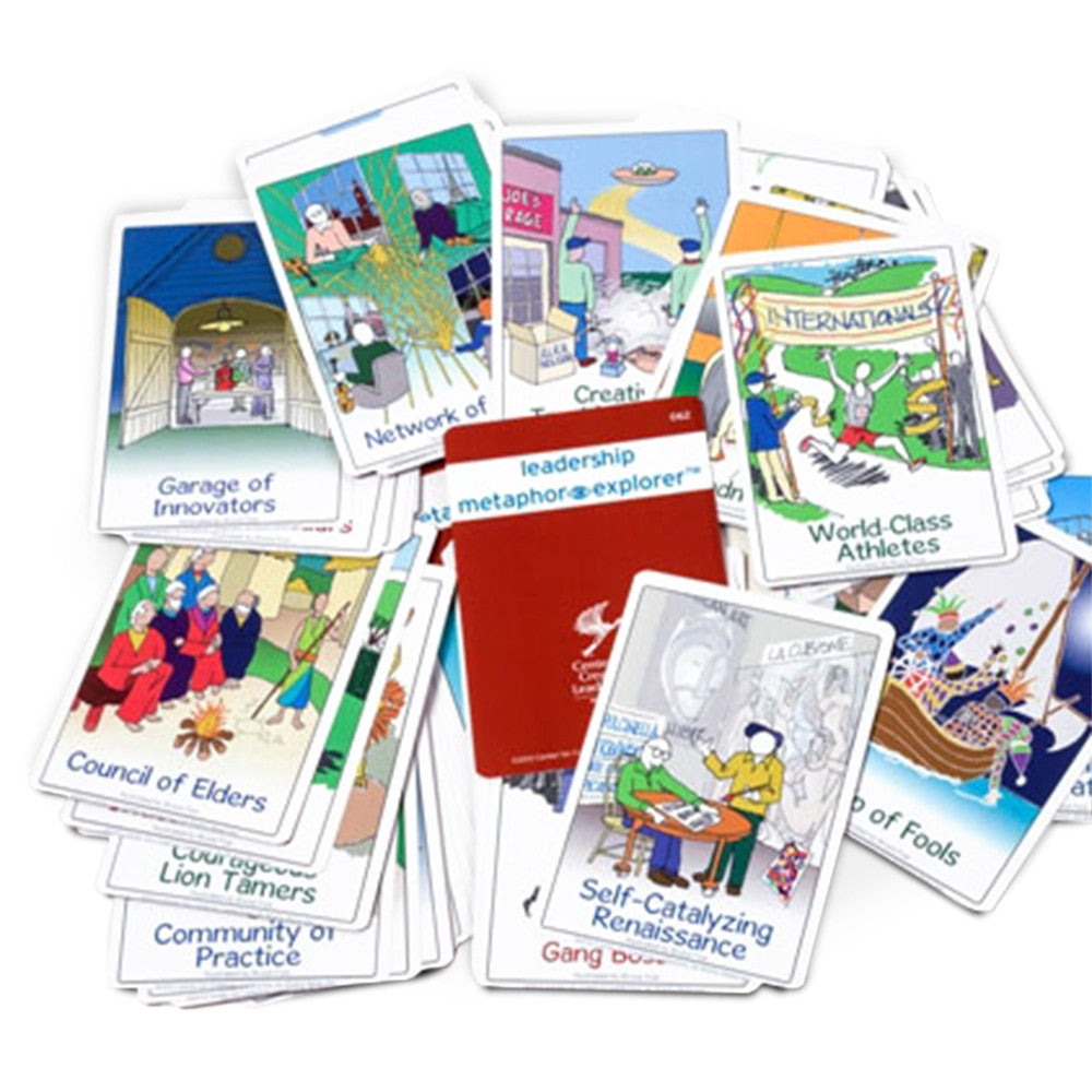 Leadership Metaphor Explorer Kit; collage of cards