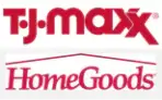 Red and pink tj maxx homegoods logo with a white outline.