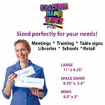 Reusable Tent Card (Space Saver - 10/set) - Tents - Trainers Warehouse