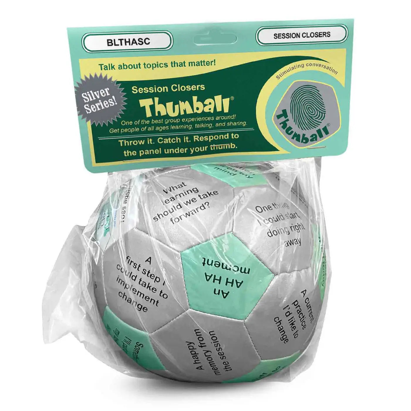Session Closers Thumball, in packaging
