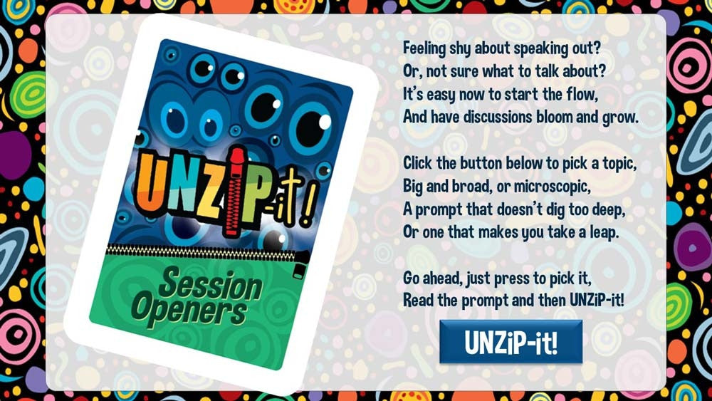 UNZiP-it! Remote w/ Session Openers Prompts - splash screen