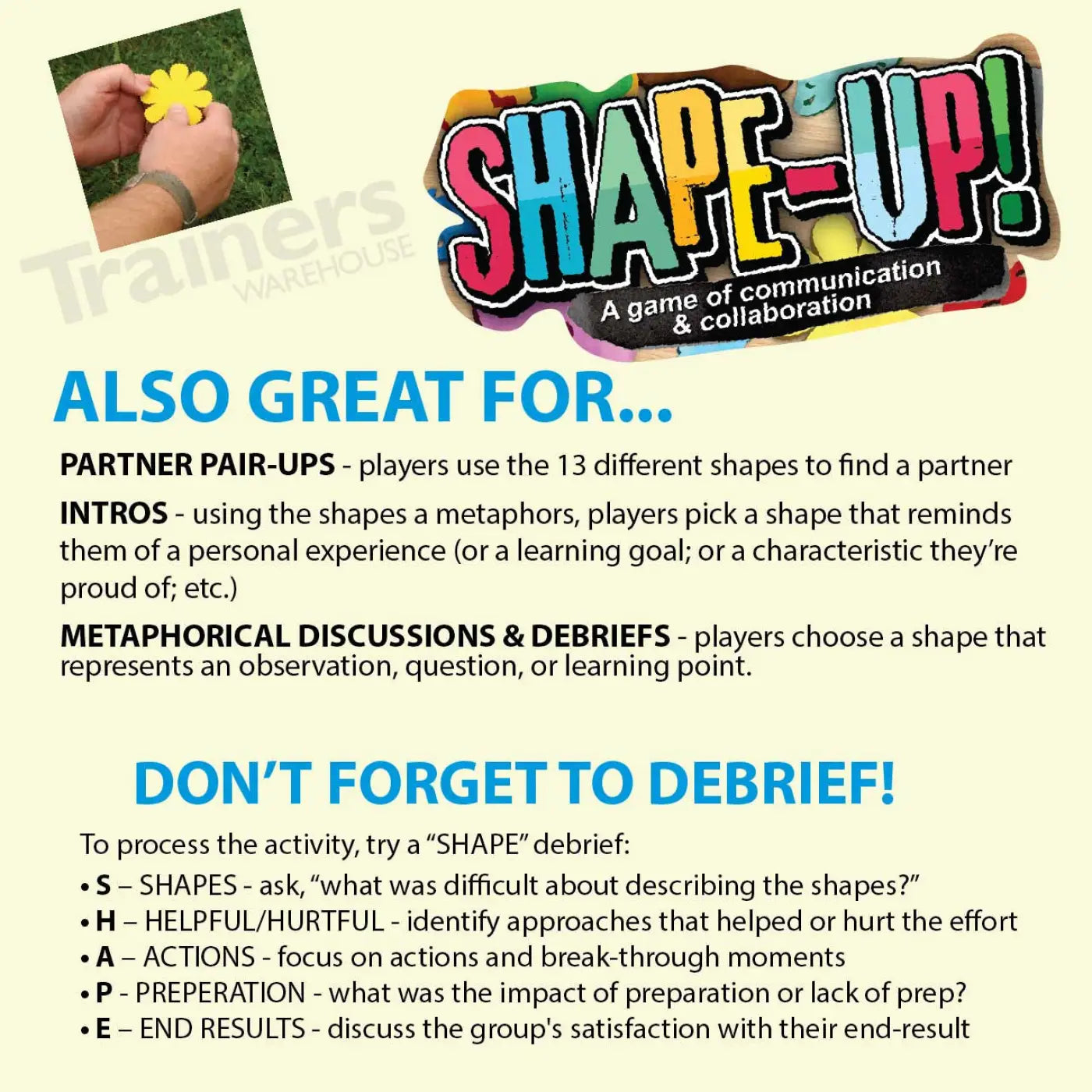 Shape-Up Game - TeamBuilding - Trainers Warehouse