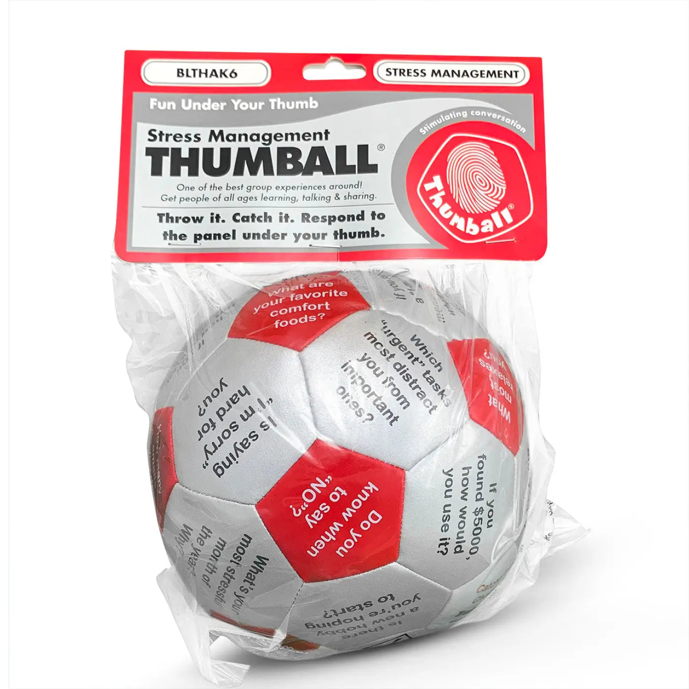 Stress Management Thumball, in packaging