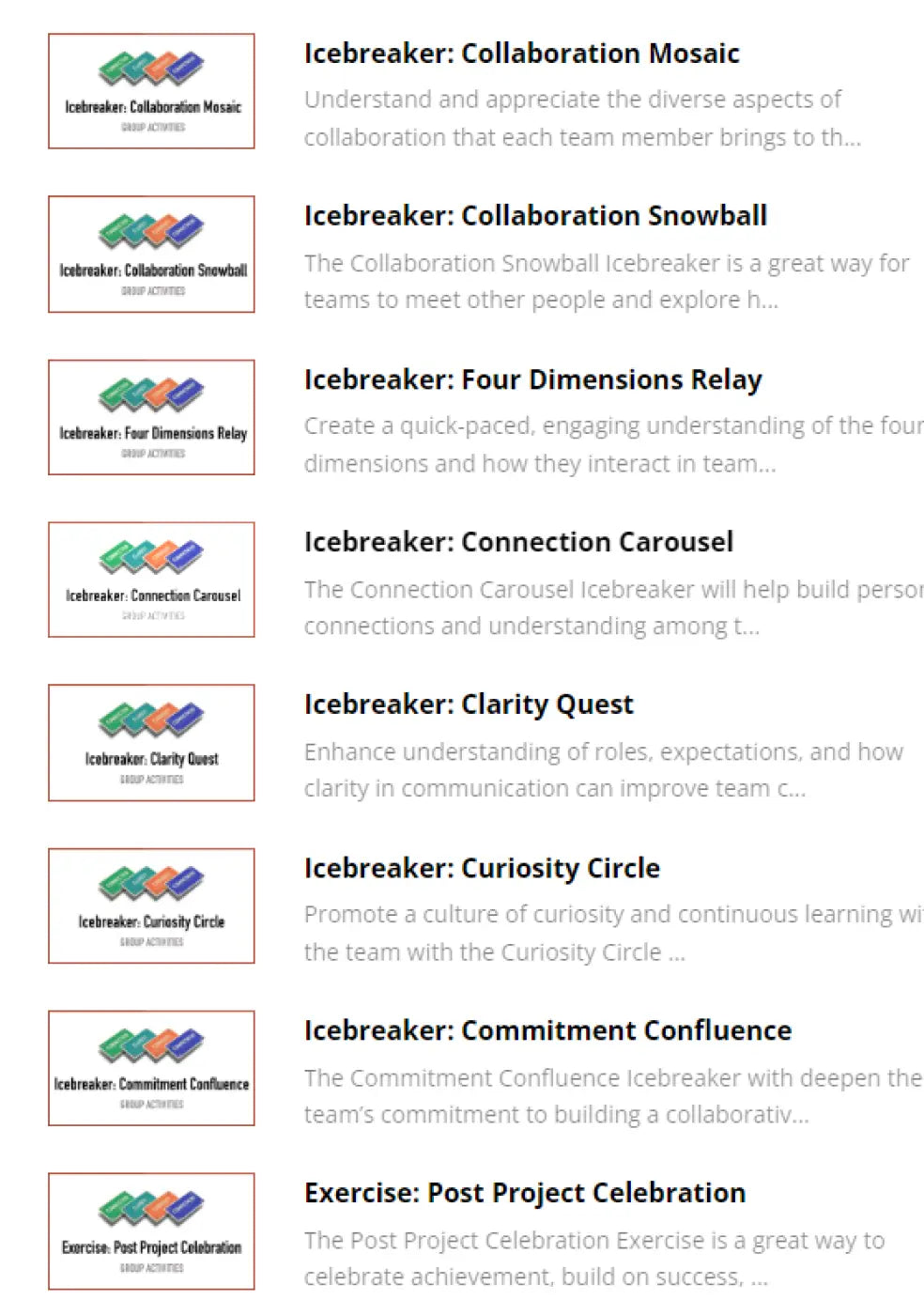 Synergy Stack - Listing of games