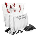 Set of 30 Reusable SMALL Tent Cards, plus Markers, Mini-Erasers; with bag