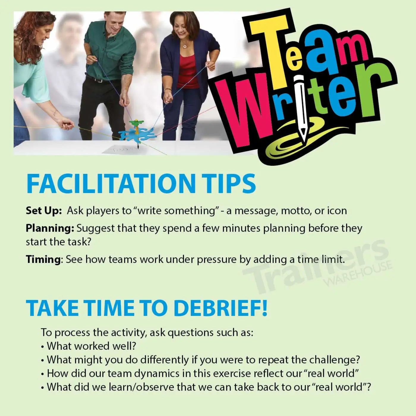 TeamWRITER - TeamBuilding - Trainers Warehouse