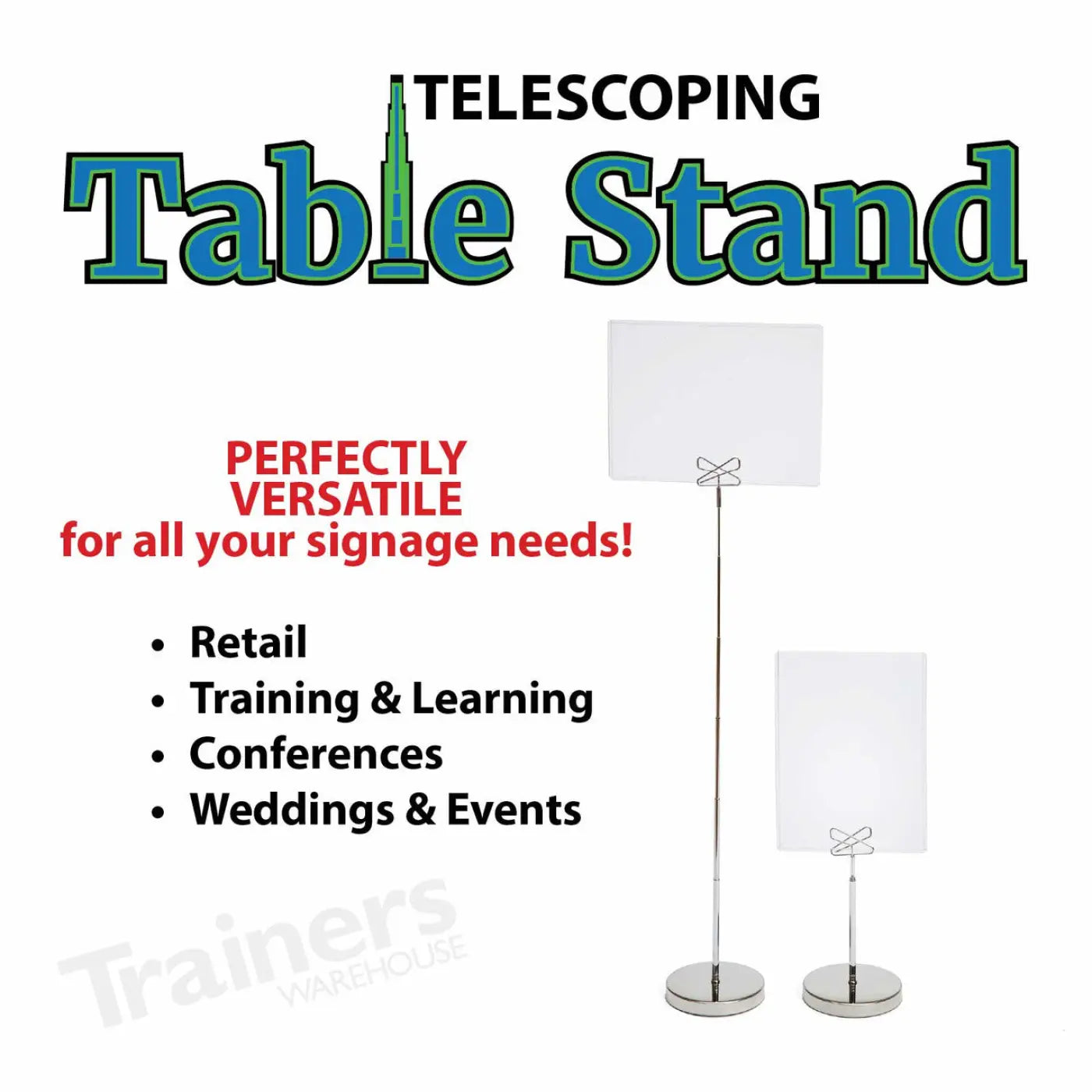 Telescoping Table Stand - Meeting General - Trainers Warehouse