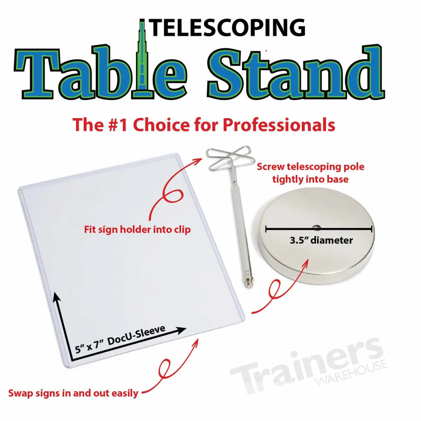Telescoping Table Stand - Meeting General - Trainers Warehouse