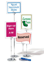 Telescoping Table Stand, with variety of signage
