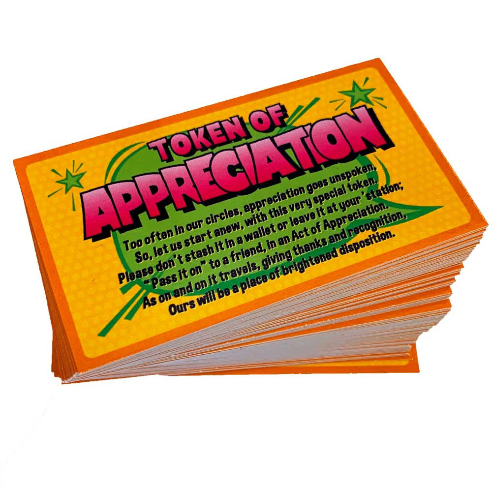 Tokens of Appreciation Cards Only - NEW (100/set)