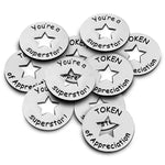 Token of Appreciation - Star token front and back - 10 of each