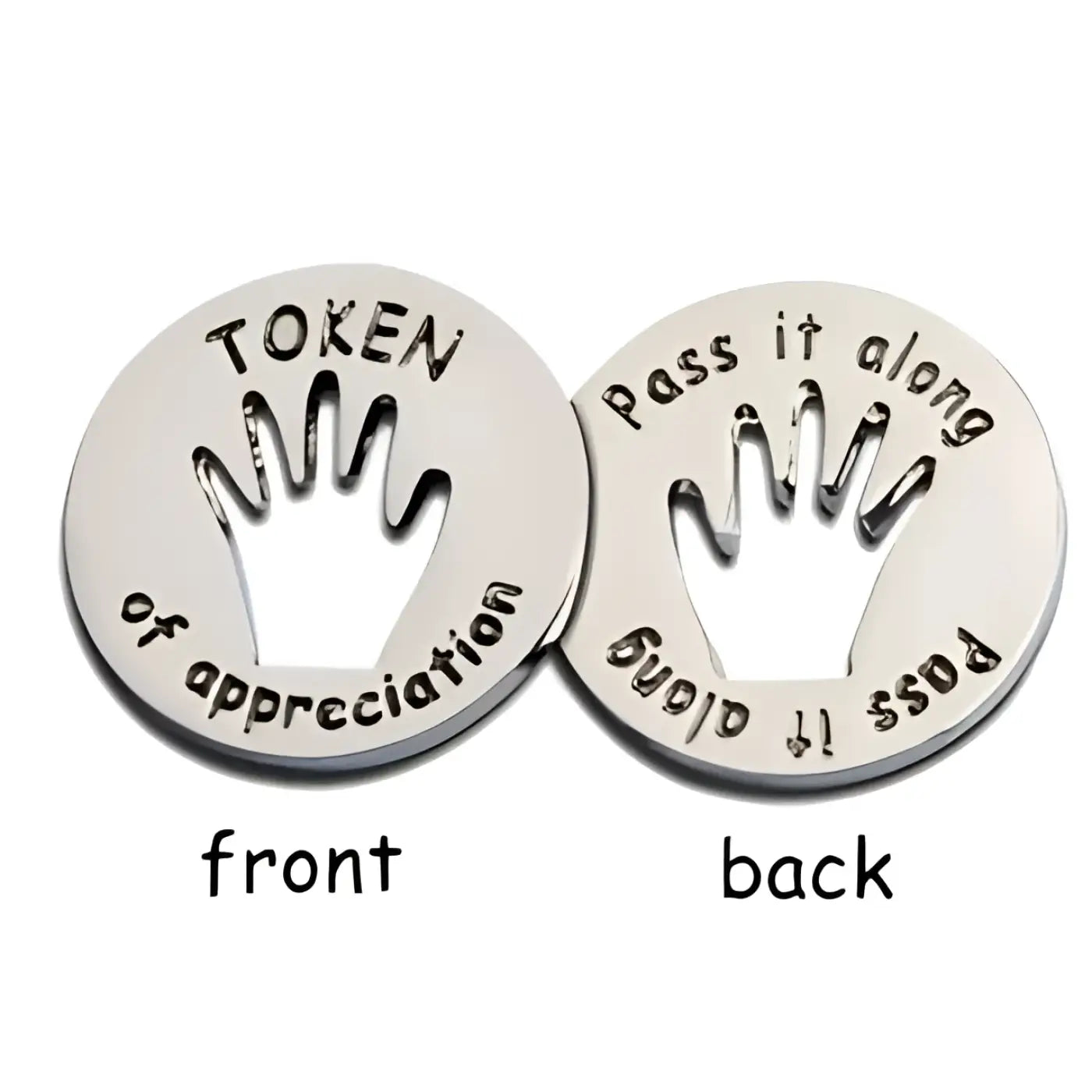Token of Appreciation - Hand token front and back