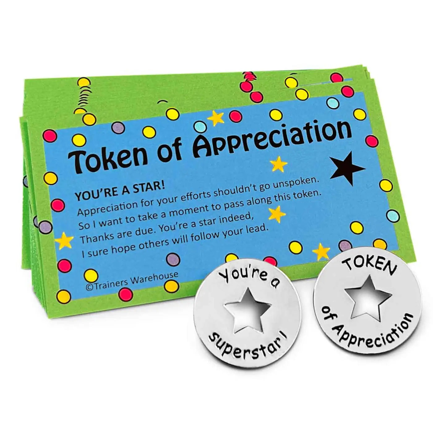 Token of Appreciation - star token and card