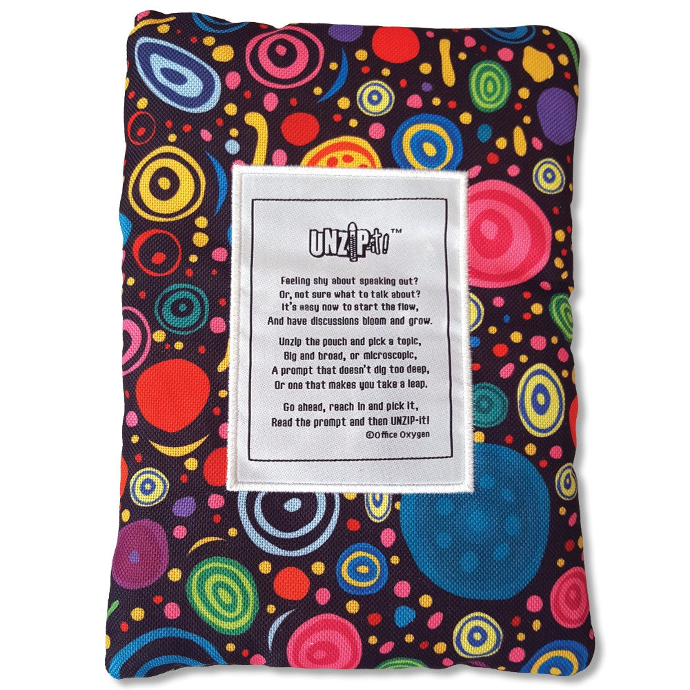 UNZiP-it! pocket, back with poem