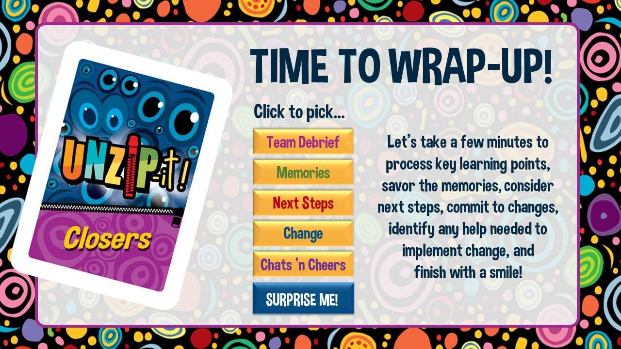 UNZiP-it! Remote w/ Closers Prompts